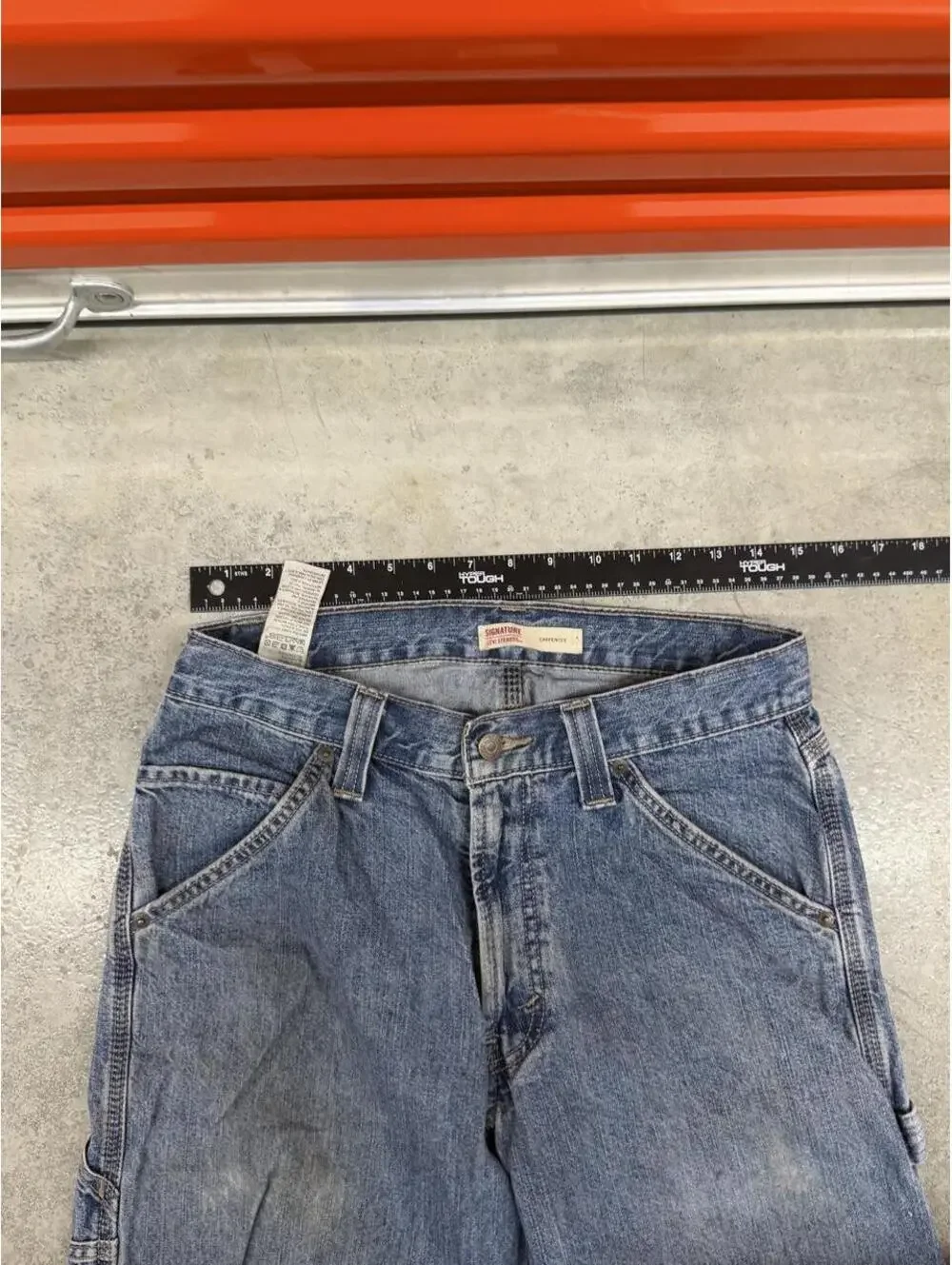 vintage levis faded blue relaxed baggy fit carpenter jeans size 30 x 32